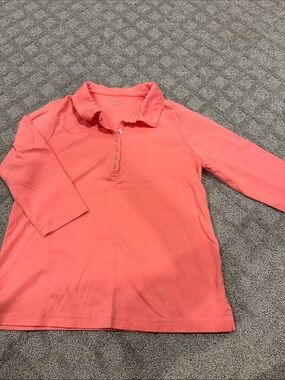 Appleseed's Coral Short Sleeve Polo Top